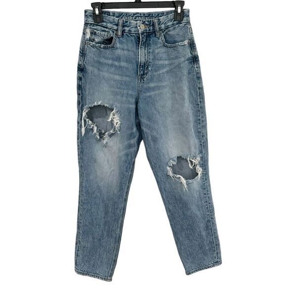 American Eagle Outfitters Curvy Mom Jean Blue Denim Women’s Size 2R - Picture 2 of 7